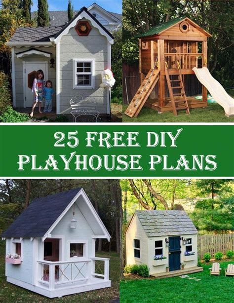 25 Free Diy Playhouse Plans Playhouseplans Детские игровые домики