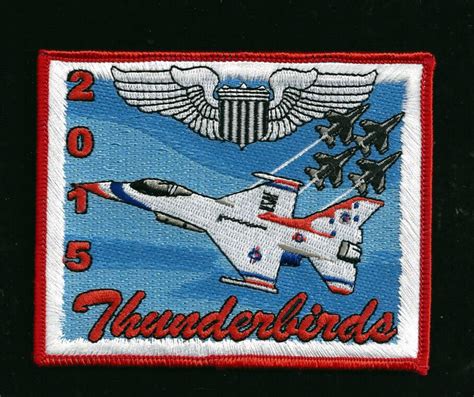 2015 Thunderbirds Us Air Force Patch F 16 Falcon Pin Up Airshow Nellis
