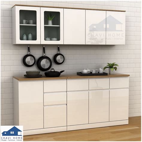 Kitchen set rak dapur lemari dapur kitchenset white minimalis by