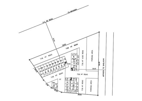 Plot Area Layout Plan Download Autocad Drawing Cadbull