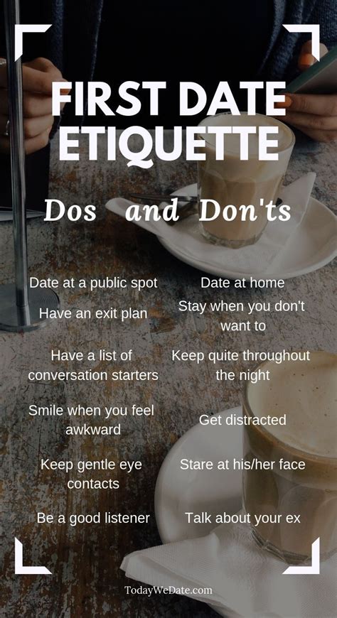First Date Dos And Donts The Etiquettes To Know Before Date Night First