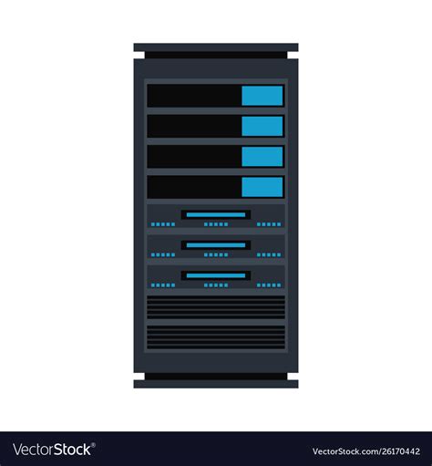 Server Rack Icon Database Storage Design Vector Image