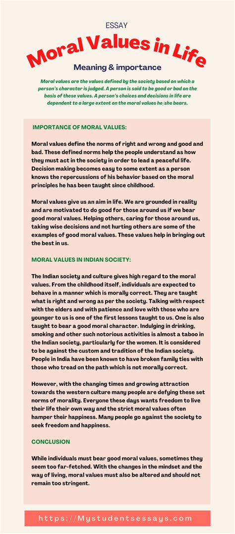Essay On Moral Values Importance Of Moral Values And Ethics In Life