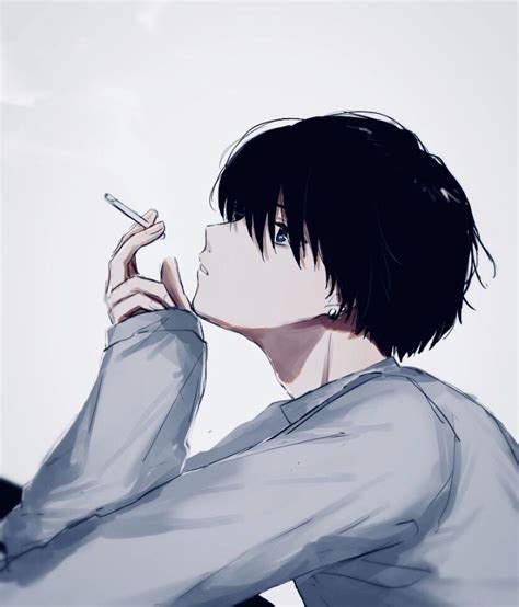 Boring Anime Boy Illustration Anime Child Anime Art Girl Smoke