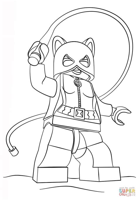 Lego Catwoman Coloring Page Free Printable Coloring Pages