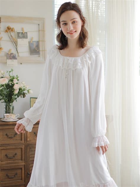 New Nightgown Modal Autumn Sleepwear Women Homewear Long Sleeve Night