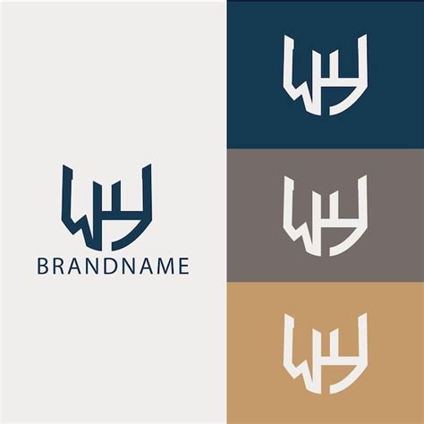Premium Vector Modern Monogram Initial Letter Why Logo Design Template