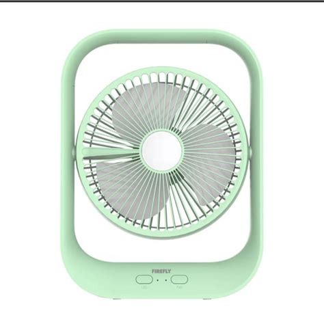 Firefly 7 Emergency Rechargeable Table Fan With Night Light Green