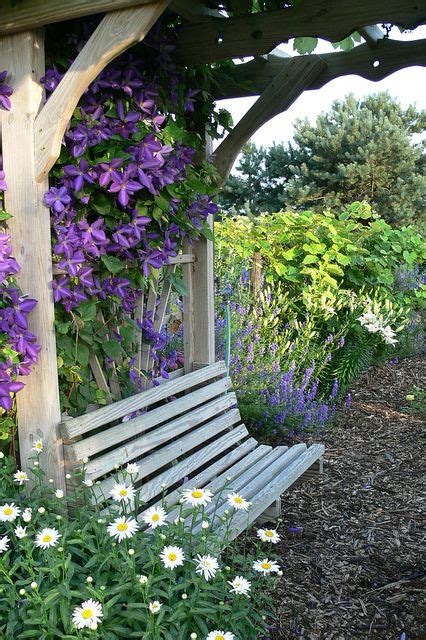 86 Best Flower Gardens With Benches Images On Pinterest