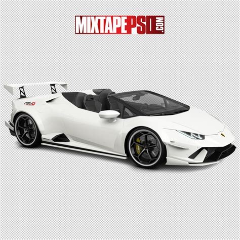 White Lamborghini Convertible Graphic Design Mixtapepsdscom