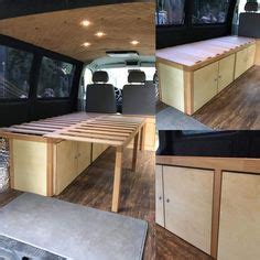 Mit einem ausziehbett platz sparen und gäste willkommen heißen! Custom Slide out couch/bed in a Chevy van. | Camper life ...