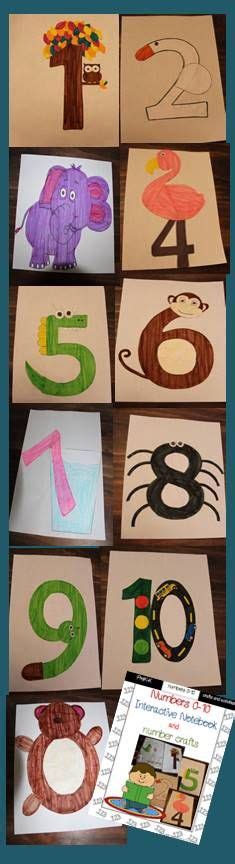The Numbers Are Made Out Of Paper With Pictures Of Animals And Trees On