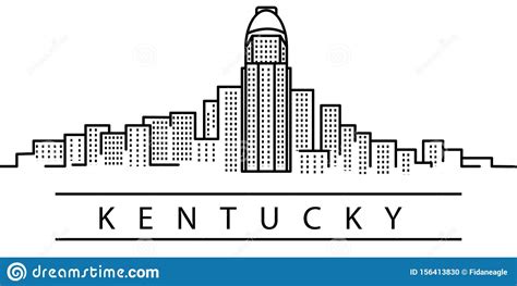 Kentucky City Line Icon Element Of Usa States Illustration Icons Stock