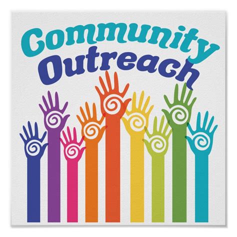 Community Outreach Services Program Helping Hands Poster Zazzle