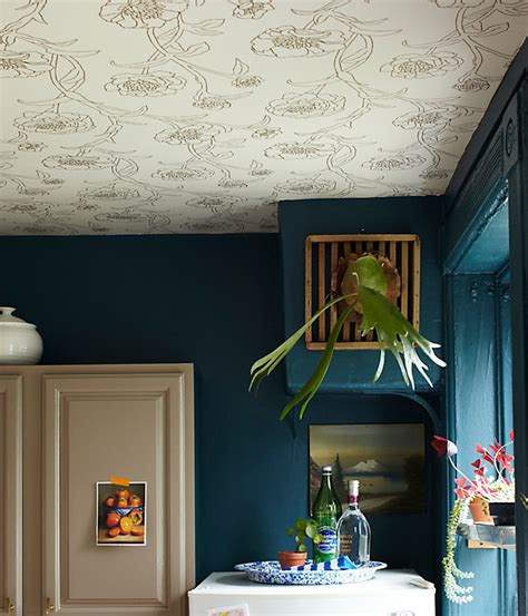 How to strip woodchip wallpaper off ceilings and walls. Design Trend: Wallpaper Featured On The Ceiling