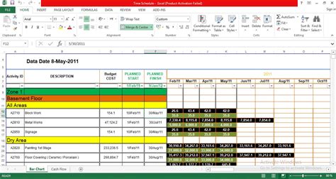 ُُexcel Sheet To Make Time Schedule And Cash Flow