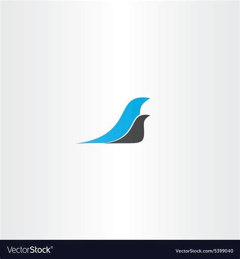 Two Birds Logo Design Element Royalty Free Vector Image