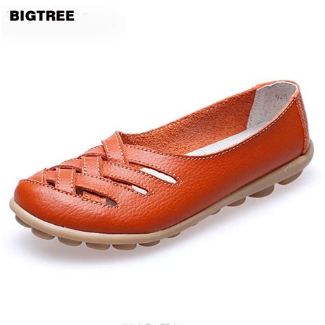 Bigtree New 10colors Women Genuine Leather Mother Shoes Moccasins