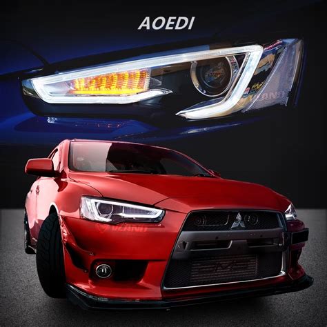 Aoedi Mitsubishi Lancer Headlights Led Front Headlamp Dual Projector Assembly Buy