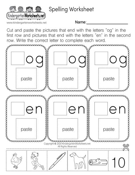 Learn Spelling Worksheet Free Kindergarten English Worksheet For Kids