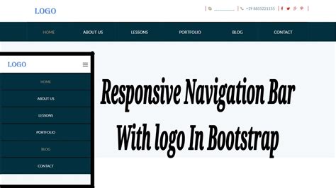Responsive Navigation Bar With Logo In Bootstrap YouTube