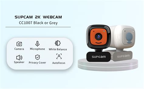 Amazon Com Supcam Webcam With Microphone And Speaker Hd K Web Camera