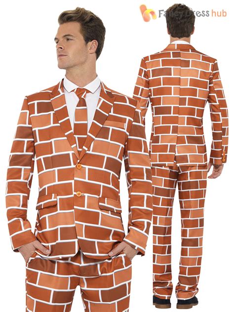 Mens Stand Out Suit Stag Do Fancy Dress Party Outfit Funny Comedy