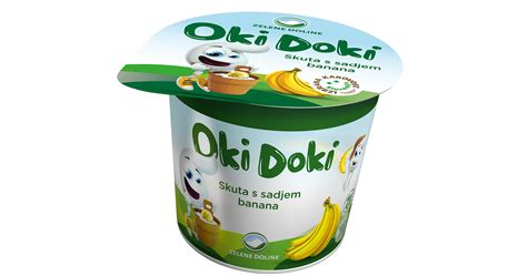 Oki Doki skuta s sadjem banana | Mlekarna Celeia