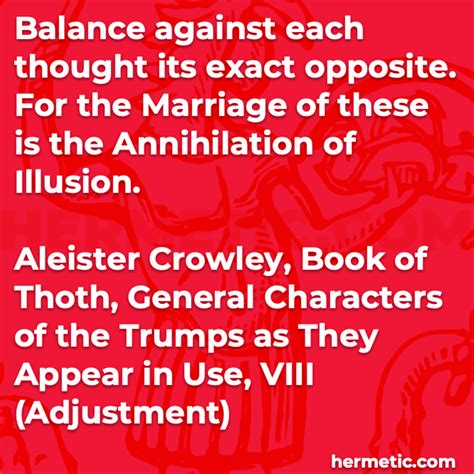 Balance Against Each Thought Its Exact Opposite For The Marriage Of