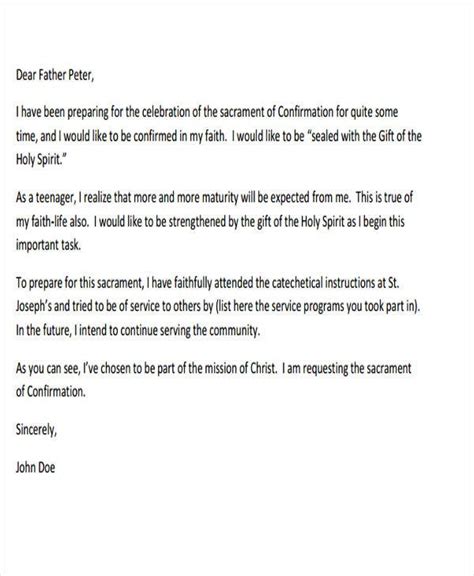 It can also be a letter with regard to a religious practice that a person would want to involve him or herself with. 16+ Confirmation Letter Templates - PDF, DOC | Free ...