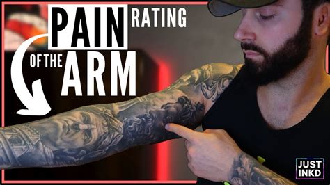 Well, your buttocks are the prime spot for a painless or. RATING 1-5 Tattoo Pain LEVELS of the ARM - YouTube