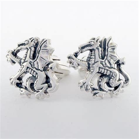 Dragon Cufflinks Sterling Silver Etsy