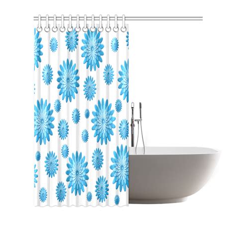 Blue Flowers Shower Curtain 72x72 Id D899175