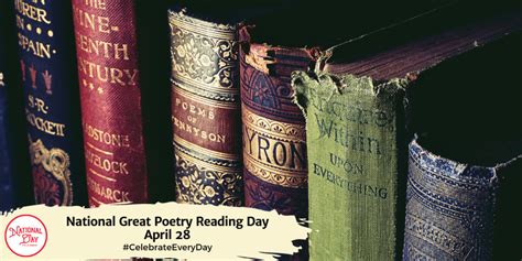 National Great Poetry Reading Day April 28 National Day Calendar