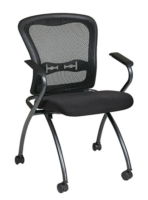 Office Star Deluxe Folding Chair With Progrid Back 2 Pack