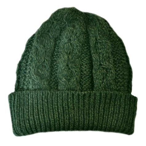 Buy Merino Wool Knit Hat Army Green Carrolls Irish Ts