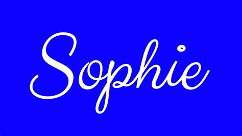 Learn How To Sign The Name Sophie Stylishly In Cursive Writing Youtube