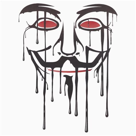Muchos la conocen, sí se trata de la famosa máscara de guy fawkes, más conocida en la actualidad por ser utilizada por los miembros del grupo anonymous. Anonymous Mask Drawing: Gifts & Merchandise | Redbubble
