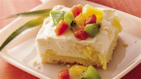 Easy recipes for desserts that will dazzle your diners. Light and Creamy Tropical Dessert recipe from Pillsbury.com