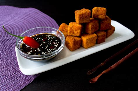 Fried Tofu With Sesame Soy Dipping Sauce Hungrybae