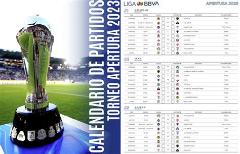 Calendario Y Gu A Del Apertura De La Liga Mx Appgol