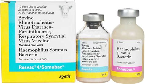 Resvac 4/ Somubac Cattle Vaccine Zoetis Animal Health - Modified Live