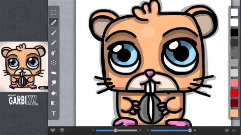 How To Draw A Cartoon Hamster By Garbi Kw Youtube