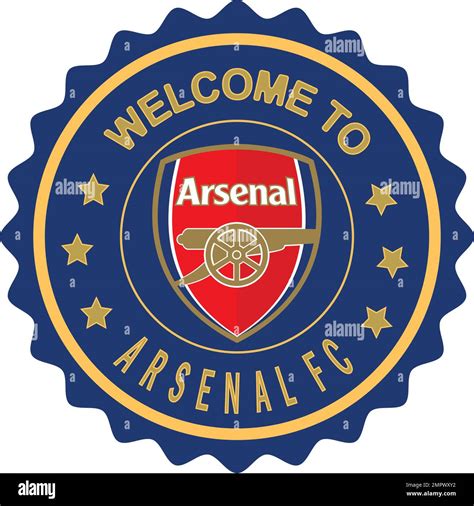 Welcome To Arsenal Fc Seal Colorful Gradient Brush Design Vector