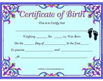 Now you can create your own personalized certificates in an instant! free birth certificates (With images) | Birth certificate ...
