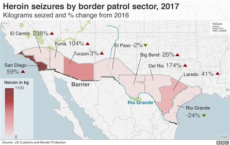 Trump Wall All You Need To Know About Us Border In Seven Charts Bbc