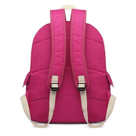 E1664 Large Unisex Polyester School Backpack Pink