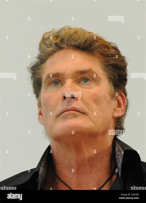 Us Actor And Singer David Hasselhoff Poses During A Press Conference In