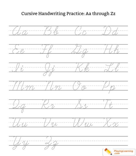 Cursive Uppercase Letter Tracing Worksheets E63