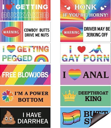 Pcs Funny Gay Lgbt Prank Bumper Stickers Rainbow Car Magnetic Bumper Ebay